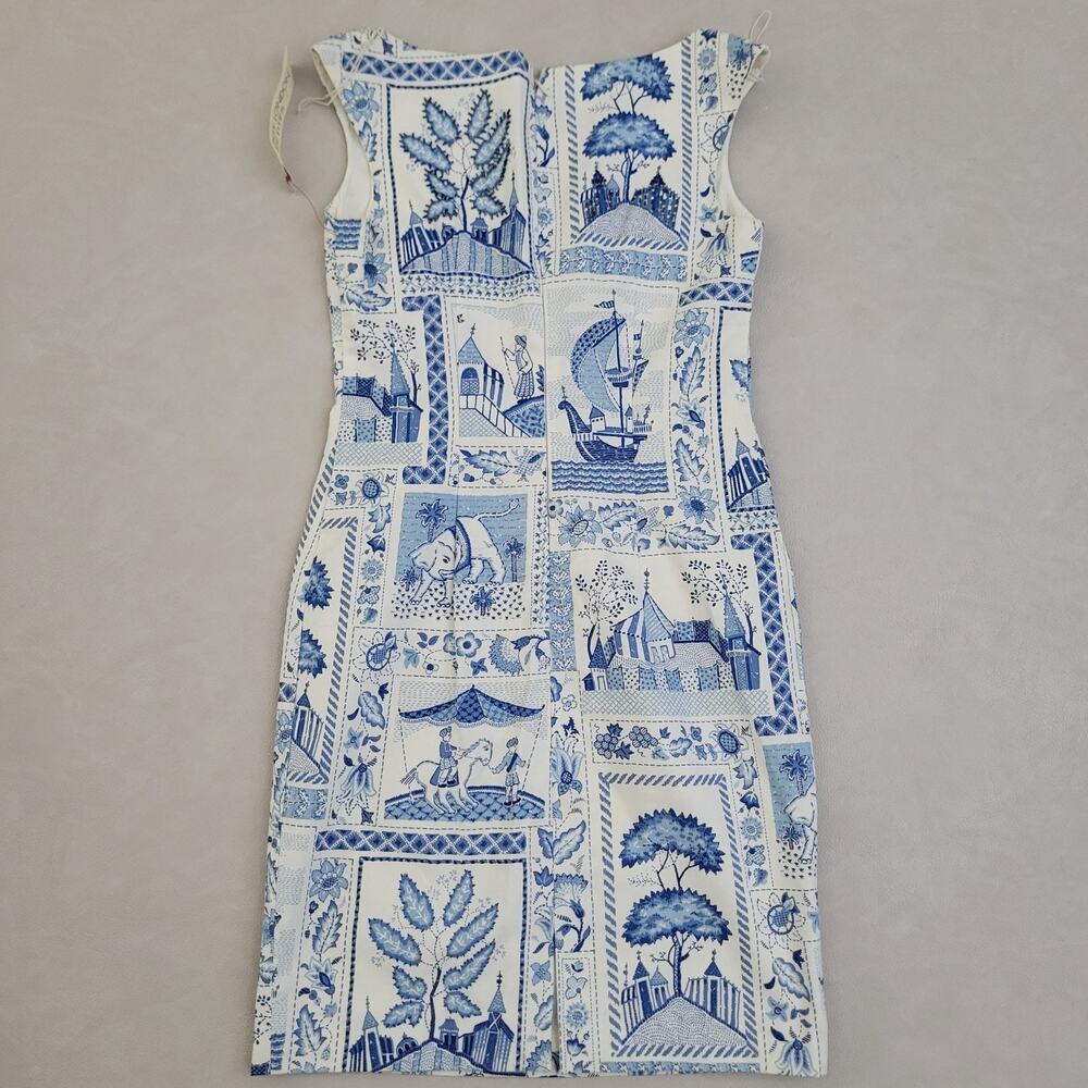 vintage Maggy London sleeveless beaded Patch Boho midi dress Size 4 Petite - Picture 4 of 16